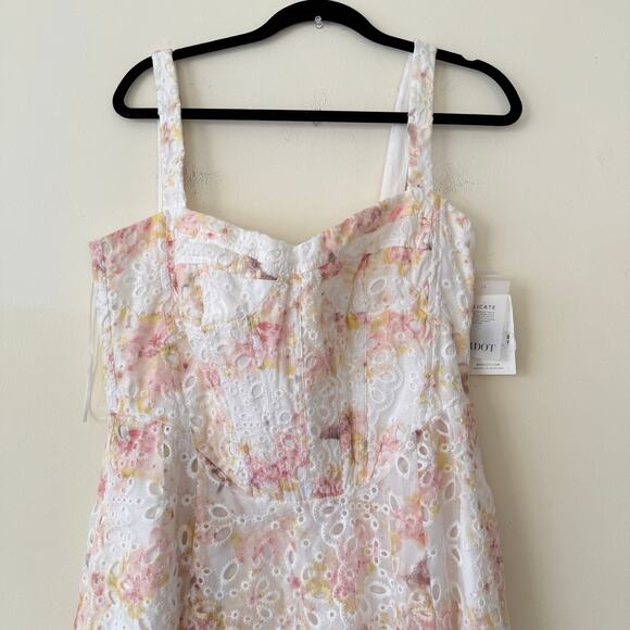 Anthropologie X Bardot Lilah Sweetheart Corset A-Line Midi Dress Multicolor XL - Picture 6 of 9